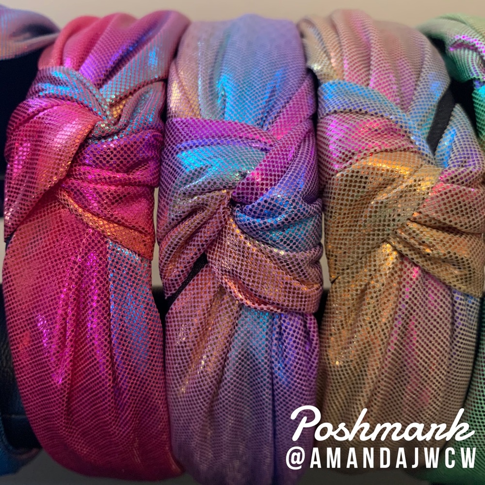 4 for $34 - Mermaid Metallic Rainbow Headbands - Picture 5 of 8